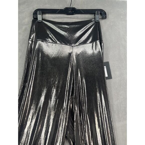 Free People Norma Kamali Pencil Pants Size Large Silver Metallic - Picture 4 of 9